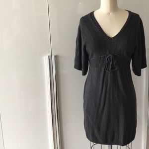 Grey wide sleeve sweater dress
